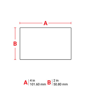 Brady i61-55-402-3 Rollo de etiquetas troqueladas para impresoras - 4 pulg. x 2 pulg. - Papel - Blanco - B-402