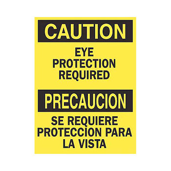 Imágen de Brady B-401 Poliestireno Rectángulo Amarillo Inglés/Español Cartel de PPE 39084 (Imagen principal del producto)
