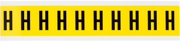 Imágen de Brady 34 Series Negro sobre amarillo Interior Paño de vinilo 34 Series Carta 3430-H Etiqueta en forma de letra (Imagen principal del producto)