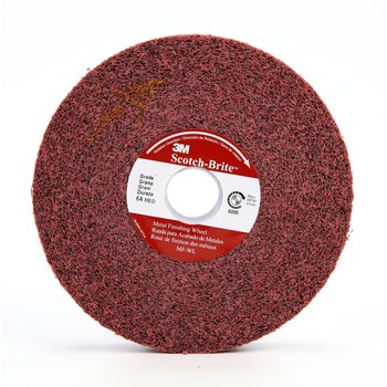 3M Scotch-Brite Convoluto Óxido de aluminio Mediano Rueda de desbaste - Mediano grado - Accesorio Eje - Diámetro 14 pulg. - Agujero Central 8 pulg. - Grosor 2 pulg. - 05796
