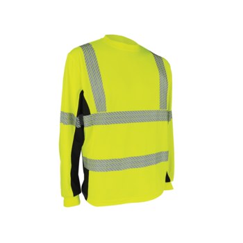 Global Glove FrogWear GLO-225LS Camisa reflectante de alta visibilidad GLO-225LS/LG - tamaño Grande - Lima - ANSI clase 3 (con mangas) - glo-225ls lg