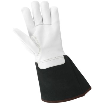 Global Glove CR100MTG Blanco Grande Cuero Grano Piel de cabra Cuero Guante para soldadura - cr100mtg lg