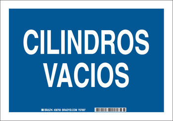 Imágen de Brady B-401 Poliesterino de alto impacto Rectángulo Azul Español Cartel de seguridad del equipo 38793 (Imagen principal del producto)