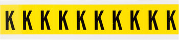 Imágen de Brady 34 Series Negro sobre amarillo Interior Paño de vinilo 34 Series Carta 3430-K Etiqueta en forma de letra (Imagen principal del producto)