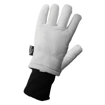 Global Glove 2800GDC Blanco Grande Cuero Dividir Piel de cabra Guantes para condiciones frías - Insulación Thinsulate - 2800gdc lg