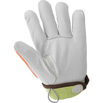 Global Glove Blanco Pequeño Cuero Grano Piel de cabra Guantes multiriesgo - Pulgar montado - 810033-29658