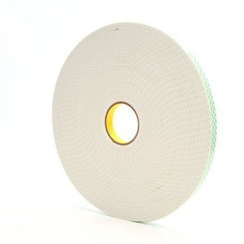 3M 4008 Blanco Cinta de espuma de doble cara - 3/4 pulg. Anchura x 36 yd Longitud - 1/8 pulg. Espesor - 06451