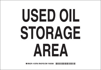 Imágen de Brady B-555 Aluminio Rectángulo Blanco Inglés Señal de almacenamiento de productos químicos 125769 (Imagen principal del producto)