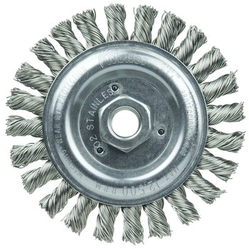 Weiler Roughneck 09866 Cepillo de rueda - Anudado - Circular trenzado Acero inoxidable cerda