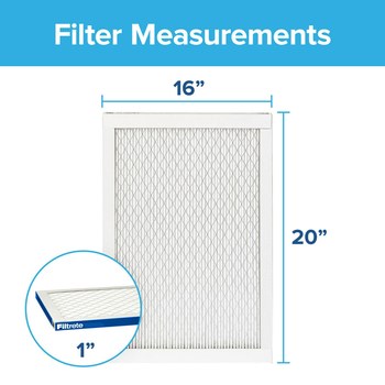 3M Filtrete Alérgenos y contaminantes domésticos de primera calidad 16 pulg. x 20 pulg. x 1 pulg. EA00-4 MERV 13, 2200 MPR Filtro de aire - 90100