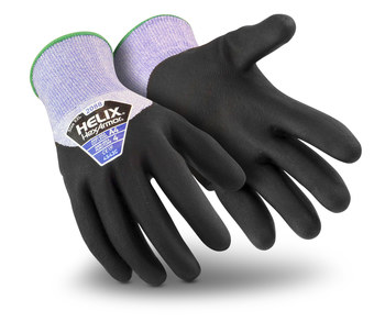 HexArmor Helix 2088 Azul/Negro 7 Fibra de vidrio/HPPE Recubrimiento sin costuras Guantes resistentes a cortes - 2088 sz 7