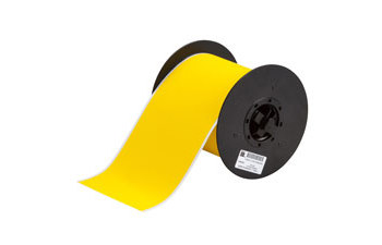 Brady ToughWash B30C-4000-855-YL Rollo de etiquetas para impresora - 4 pulg. x 50 pies - Poliéster - Amarillo - B-855