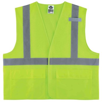 Ergodyne Glowear 8220HL Chaleco de alta visibilidad 21143 - tamaño Pequeño/Mediano - Poliéster - Lima de alta visibilidad - ANSI clase 2