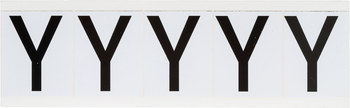 Imágen de Brady 97 Series Negro sobre blanco Interior/exterior Vinilo 97 Series Carta 9714-Y Etiqueta en forma de letra (Imagen principal del producto)