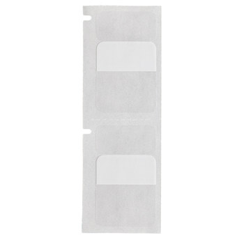 Brady M4-211-RO-427 Etiquetas envolventes autolaminables - 1 pulg. x 1.2 pulg. - Vinilo - Negro sobre blanco, transparente - B-427