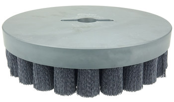 Weiler Bore-Rx Nailon Disco de cerdas - Fina grado - Accesorio Eje - Agujero Central 1 1/4 pulg. - Diámetro de la cerda 0.043 pulg. - 86121