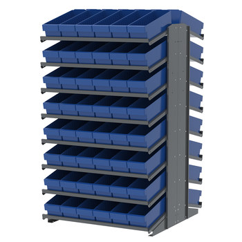 Imagen de Akro-mils APRD18168 1800 lb Azul Gris Revestido en polvo Acero 16 ga Doble cara Bastidor fijo (Imagen principal del producto)