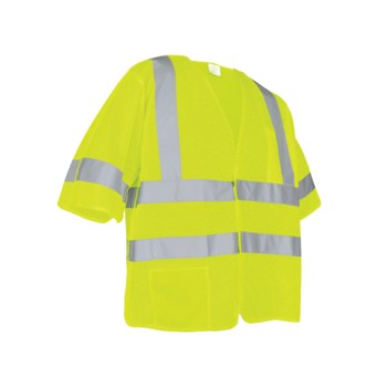 Global Glove FrogWear GLO-011BA Chaleco de alta visibilidad GLO-011BA-L - tamaño Grande - Poliéster - Amarillo/verde reflectante - ANSI clase 3 - 02197