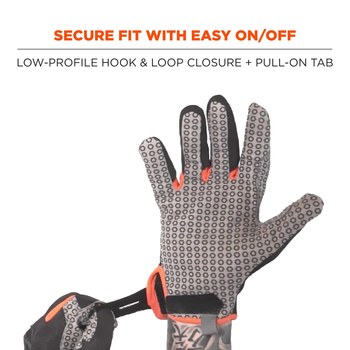 Ergodyne ProFlex 821 Negro/Naranja Grande Malla de poliéster Malla de poliéster Guantes de trabajo - 720476-17234