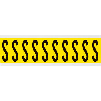 Imágen de Brady 34 Series Negro sobre amarillo Interior Paño de vinilo 34 Series Carta S3440- Etiqueta en forma de letra (Imagen principal del producto)