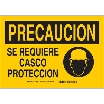 Imágen de Brady B-401 Poliestireno Rectángulo Amarillo Español Cartel de PPE 38961 (Imagen principal del producto)