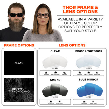 Ergodyne Skullerz THOR Universal Lentes de seguridad lente Humo - 720476-51330