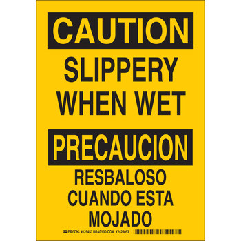 Imágen de Brady B-555 Aluminio Rectángulo Amarillo Inglés/Español Cartel de prevención de caída 125451 (Imagen principal del producto)