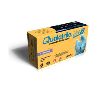 Imágen de QRP Qualatrile 8BQF09 Azul Grande Látex Guantes desechables (Imagen principal del producto)