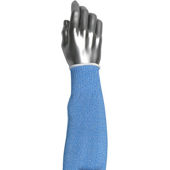 PIP Kut Gard Manga de brazo resistente a cortes 25-76 25-7612BB - 12 pulg. - Núcleo de cable de acero S y poliéster - Azul brillante - 21726