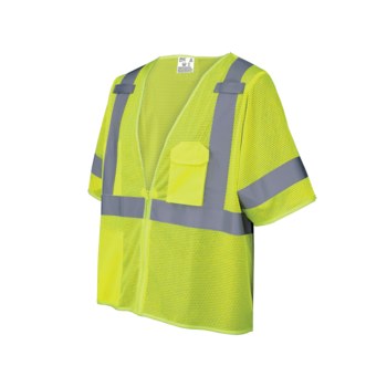 Global Glove FrogWear GLO-011FR Chaleco de alta visibilidad GLO-011FR-L - tamaño Grande - Poliéster - Amarillo/verde - ANSI clase 3 (con mangas) - glo-011fr lg