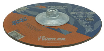 Weiler Tiger Zirc Rueda de desbaste con centro hundido 68383 - 9 pulg. - Alúmina-zirconia - 30 - T
