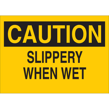 Imágen de Brady B-120 Poliéster reforzado con fibra de vidrio Rectángulo Amarillo Inglés Cartel de prevención de caída 47124 (Imagen principal del producto)