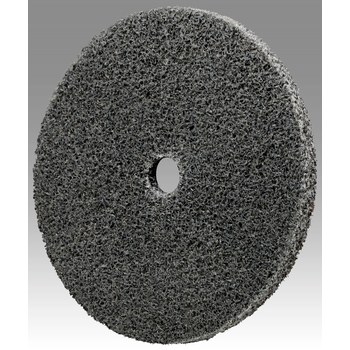 3M Scotch-Brite Unificado Óxido de aluminio Suave Rueda de desbaste - Fina grado - Accesorio Eje - Diámetro 3 pulg. - Agujero Central 3/8 pulg. - Grosor 1/4 pulg. - 14751