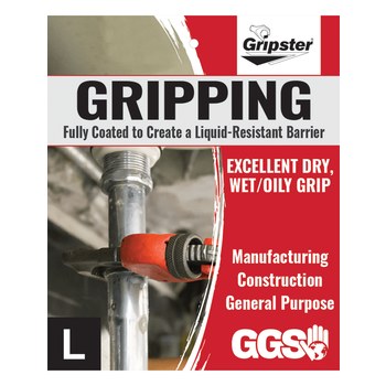 Global Glove Gripster 440 Negro/Azul Grande Nailon Guantes de trabajo - 440 lg