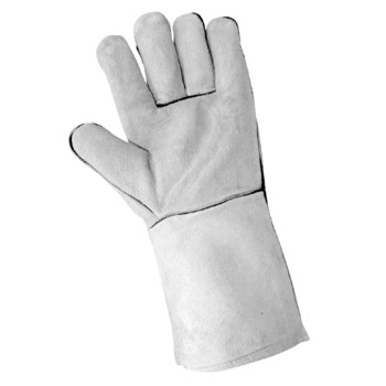 Global Glove 1200GE Gris Grande Cuero Dividir Guante para soldadura - Pulgar tipo ala - 1200ge lg