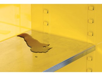 Justrite Sure-Grip Gabinete de almacenamiento de material peligroso EX Compac 891200 - 12 gal - Amarillo - 11221