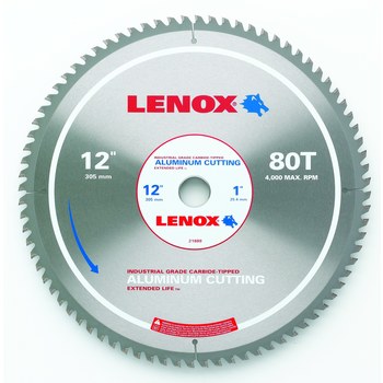 Imágen de Hoja de sierra circular para corte de metales 21889AL120080CT de Carburo de titanio por 12 pulg. de Lenox (Imagen principal del producto)