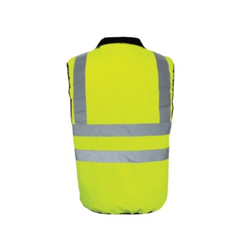 Global Glove GLO-V1 Chaleco de alta visibilidad GLO-V1 - tamaño Grande - Poliéster Oxford - Amarillo/verde/negro - ANSI clase 2 - glo-v1 lg