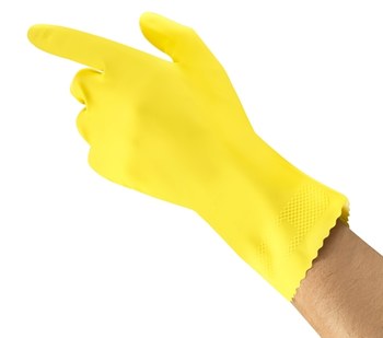 Ansell AlphaTec 87-198 Amarillo 7 Látex No compatible Guante resistente a productos químicos - Longitud 12 pulg. - 076490-85749