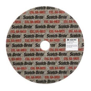 3M Scotch-Brite Unificado Óxido de aluminio Mediano Rueda de desbaste - Mediano grado - Accesorio Eje - Diámetro 12 pulg. - Agujero Central 1 1/4 pulg. - Grosor 1/2 pulg. - 27988