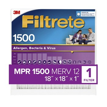3M Filtrete Alérgenos, bacterias y virus 18 pulg. x 18 pulg. x 1 pulg. 2017-4 MERV 12, 1500 MPR Filtro de aire - 02017