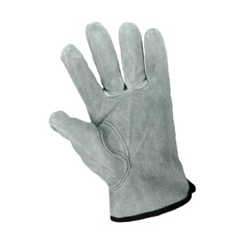 Global Glove S3200 Gris Grande Cuero Dividir Cuero vacuno Cuero Guante para conductor - Pulgar montado - 3200s lg