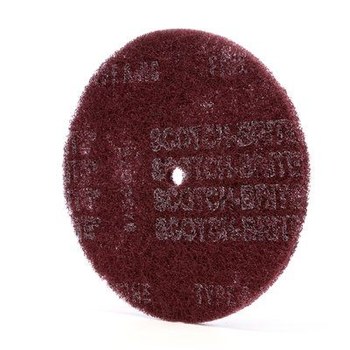 3M Scotch-Brite Óxido de aluminio Disco de desbaste - Fina grado - Accesorio Eje - Diámetro 8 pulg. - Agujero Central 1/2 pulg. - 27652