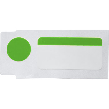 Brady M5-118-494-GN Etiquetas de color - 1 pulg. x 0.375 pulg. - Poliéster - Negro sobre verde, blanco - B-494