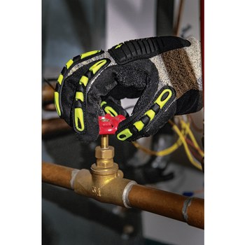 Global Glove Vise Gripster C.I.A. Amarillo/negro Grande Aralene Guantes resistentes a cortes - 816368-02597