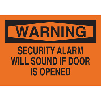 Imágen de Brady B-401 Poliesterino de alto impacto Rectángulo Naranja Inglés Letrero de seguridad 22545 (Imagen principal del producto)