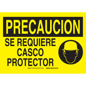 Imágen de Brady B-401 Poliestireno Rectángulo Amarillo Español Cartel de PPE 38981 (Imagen principal del producto)
