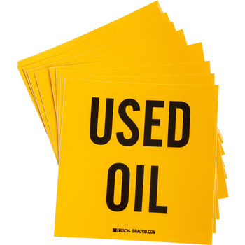 Imágen de Brady Negro sobre amarillo Cuadrado Vinilo 121434 Etiqueta de residuos (Imagen principal del producto)