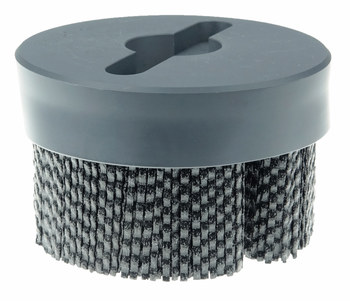Weiler Bore-Rx Nailon Disco de cerdas - Mediano grado - Accesorio Eje - Agujero Central 1 1/4 pulg. - 86167
