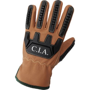 Global Glove CIA3800 Marrón Grande Cuero Guantes resistentes a cortes - cia3800 lg